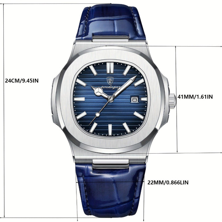 Heren Horloge Staal Design met Datumweergave