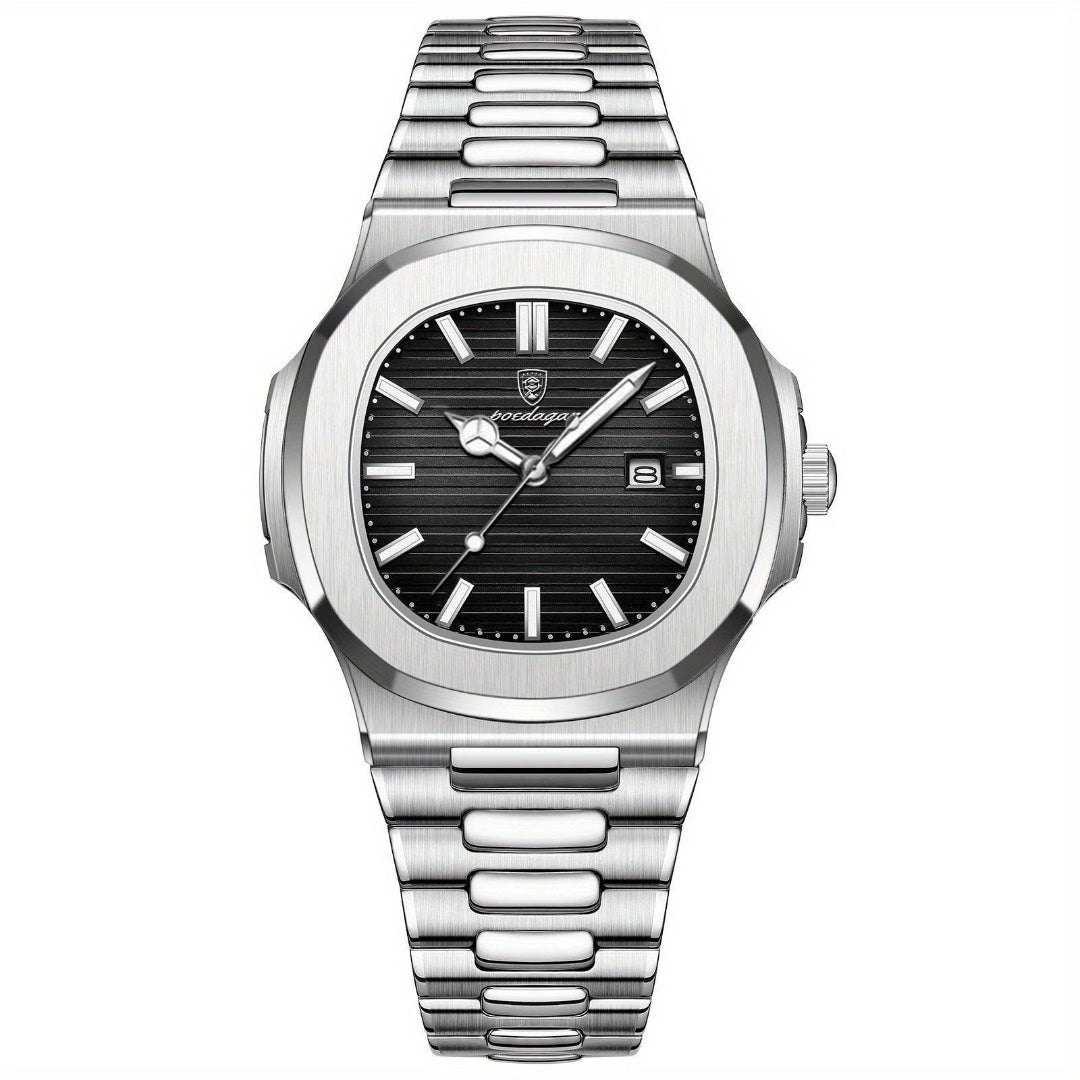 Heren Horloge Staal Design met Datumweergave
