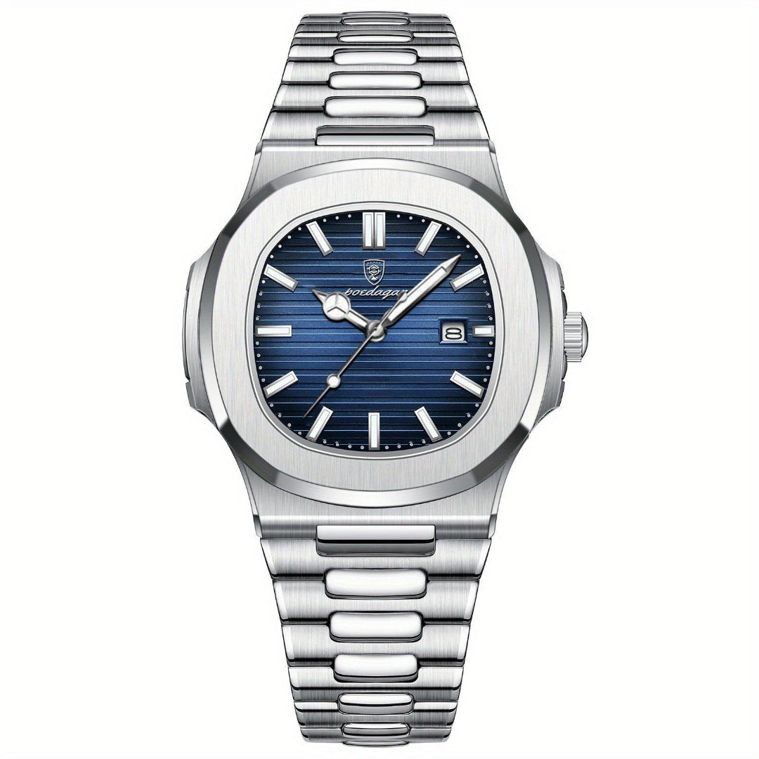 Heren Horloge Staal Design met Datumweergave
