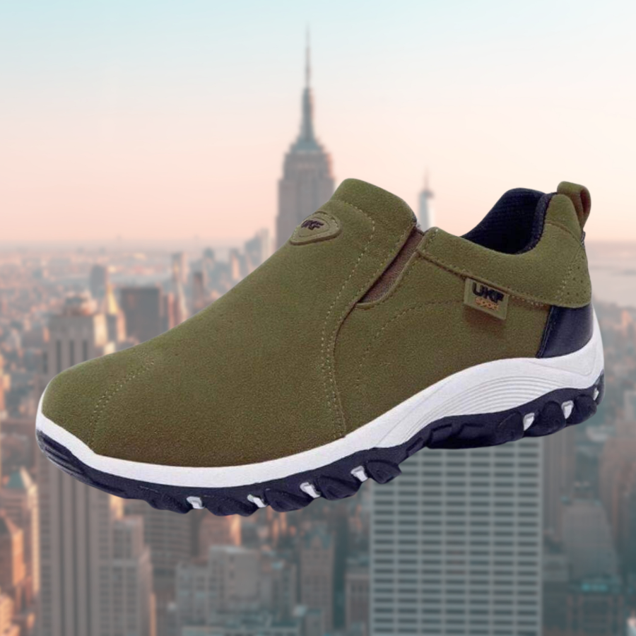 Heren Instap Sneakers – Lage Wandelschoenen met Stevige Zool