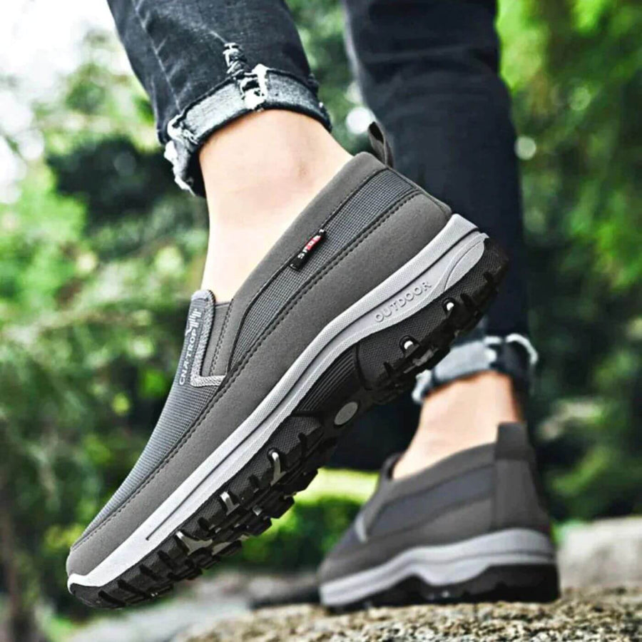 Heren Instap Wandelschoenen – Casual Loafer met Textiel Bovenwerk