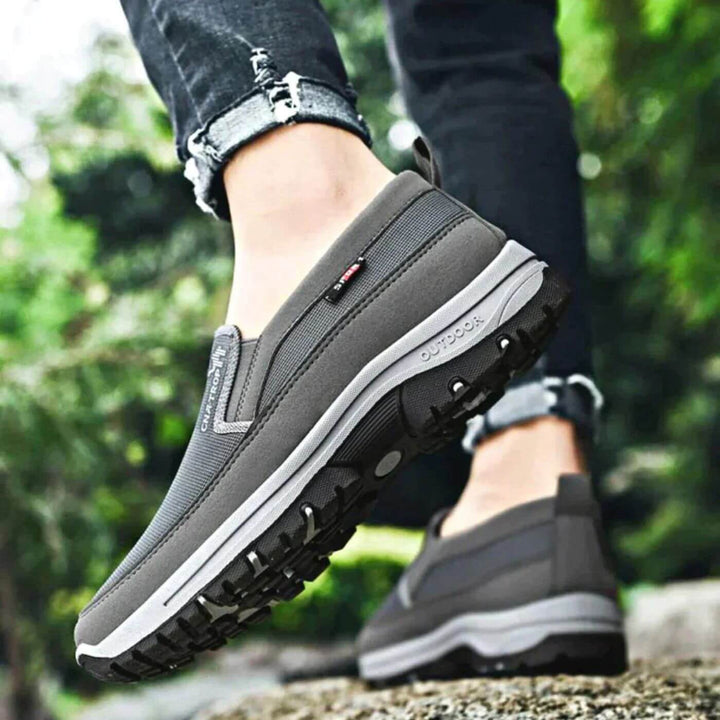 Heren Instap Wandelschoenen – Casual Loafer met Textiel Bovenwerk
