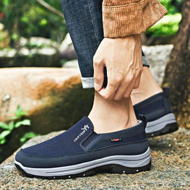 Heren Instap Wandelschoenen – Casual Loafer met Textiel Bovenwerk