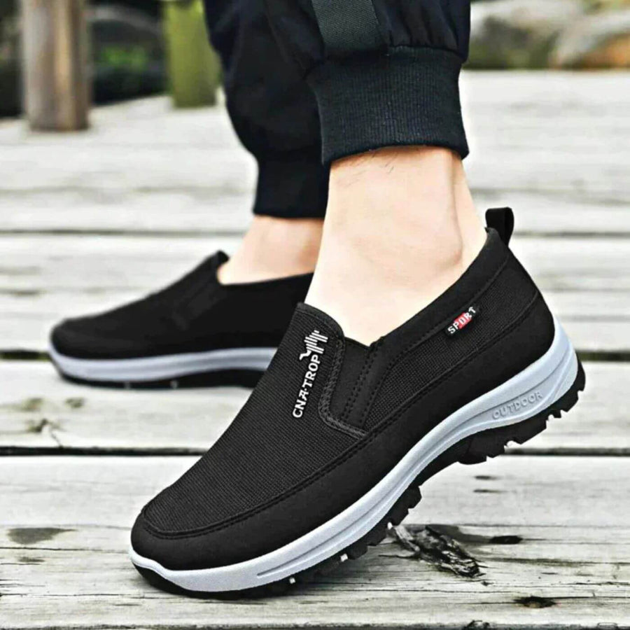 Heren Instap Wandelschoenen – Casual Loafer met Textiel Bovenwerk