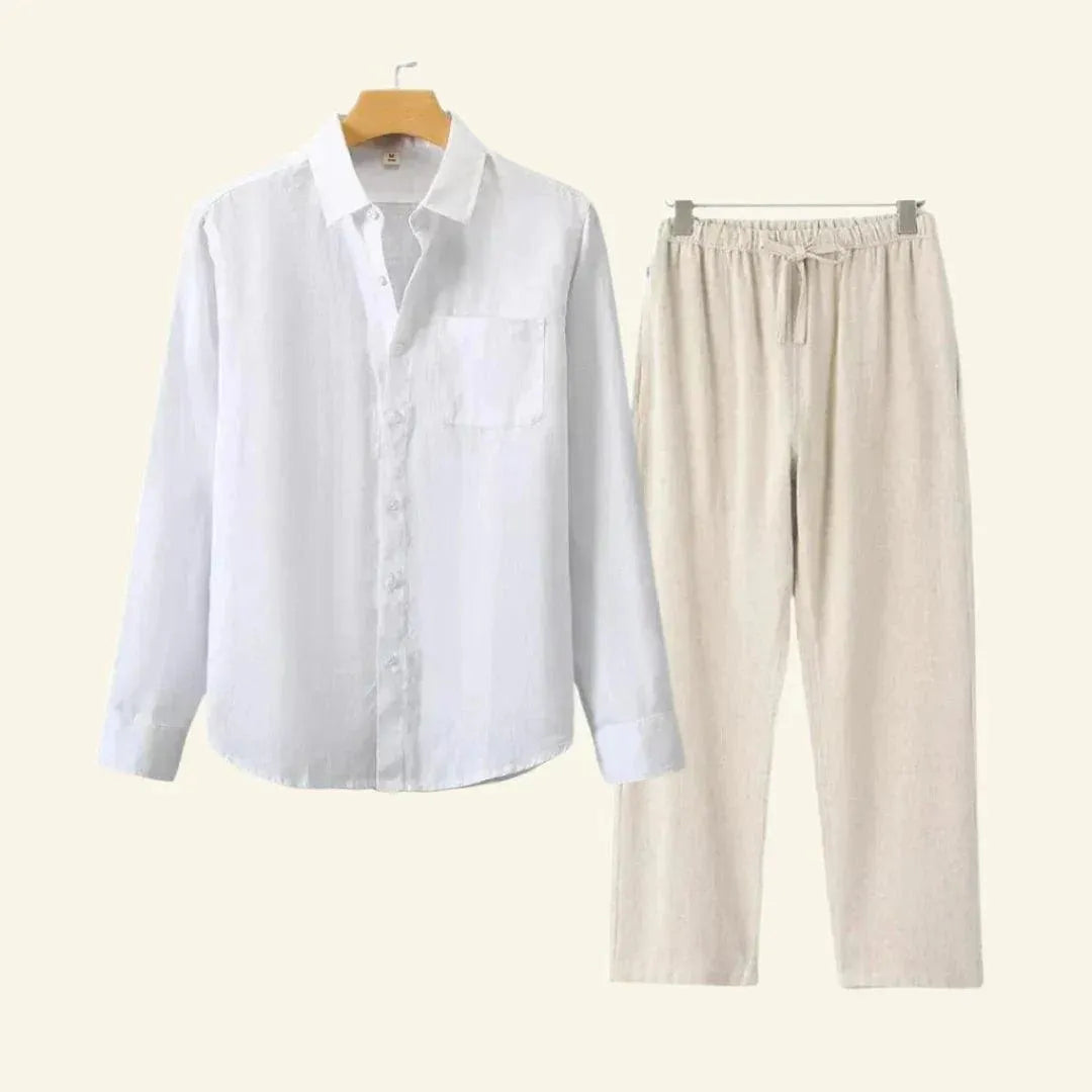Heren Set Overhemd en Broek - Casual Pasvorm