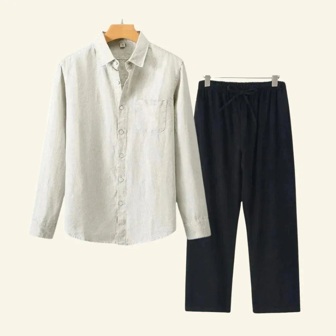 Heren Set Overhemd en Broek - Casual Pasvorm
