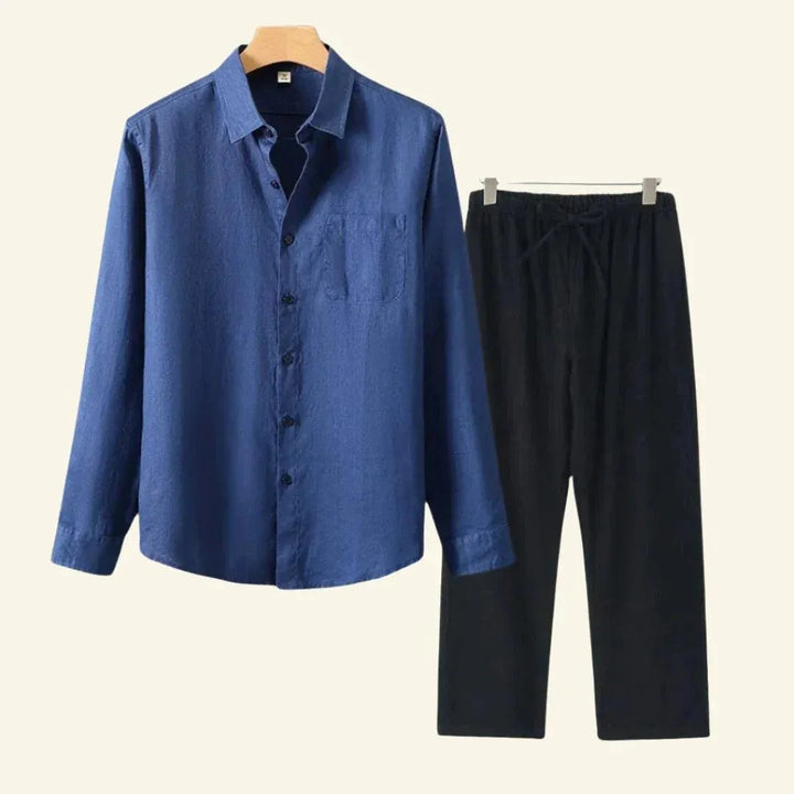 Heren Set Overhemd en Broek - Casual Pasvorm