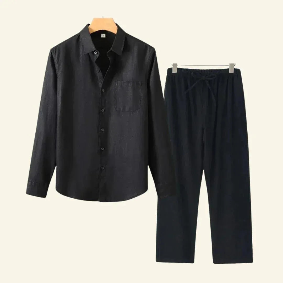 Heren Set Overhemd en Broek - Casual Pasvorm
