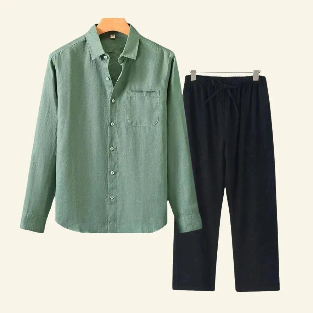 Heren Set Overhemd en Broek - Casual Pasvorm