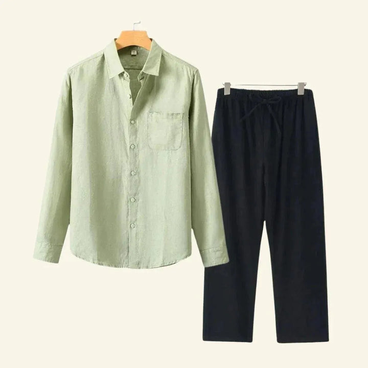 Heren Set Overhemd en Broek - Casual Pasvorm