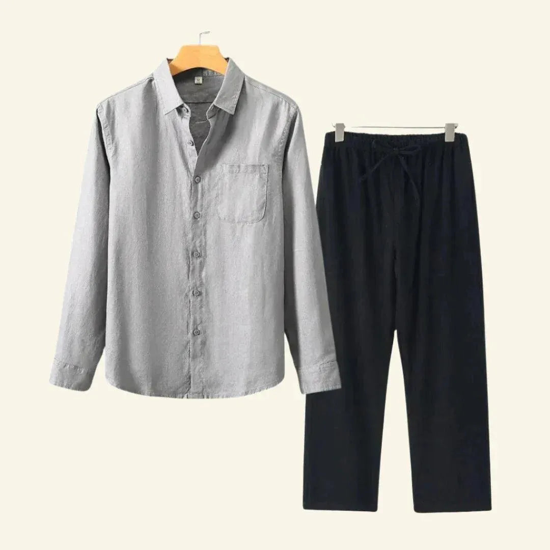 Heren Set Overhemd en Broek - Casual Pasvorm