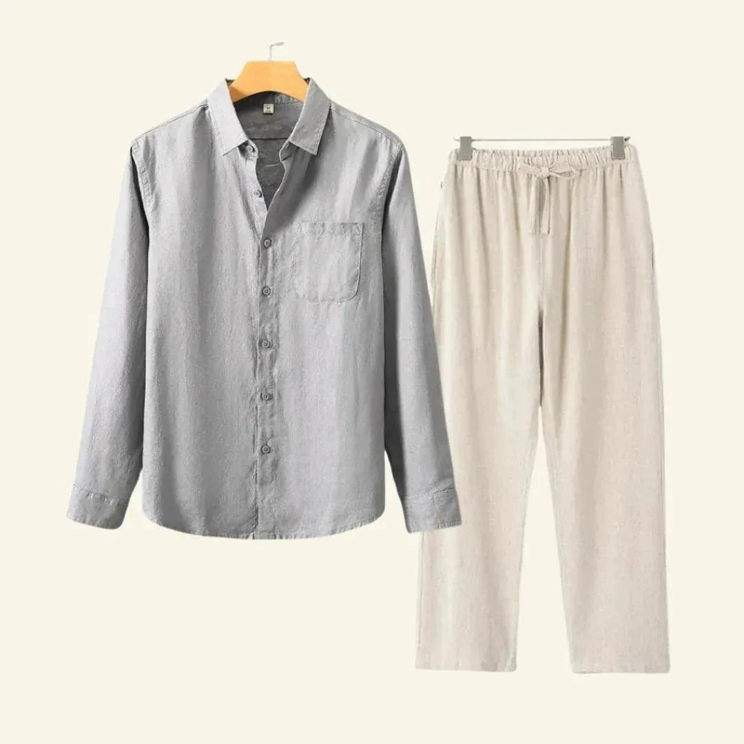 Heren Set Overhemd en Broek - Casual Pasvorm