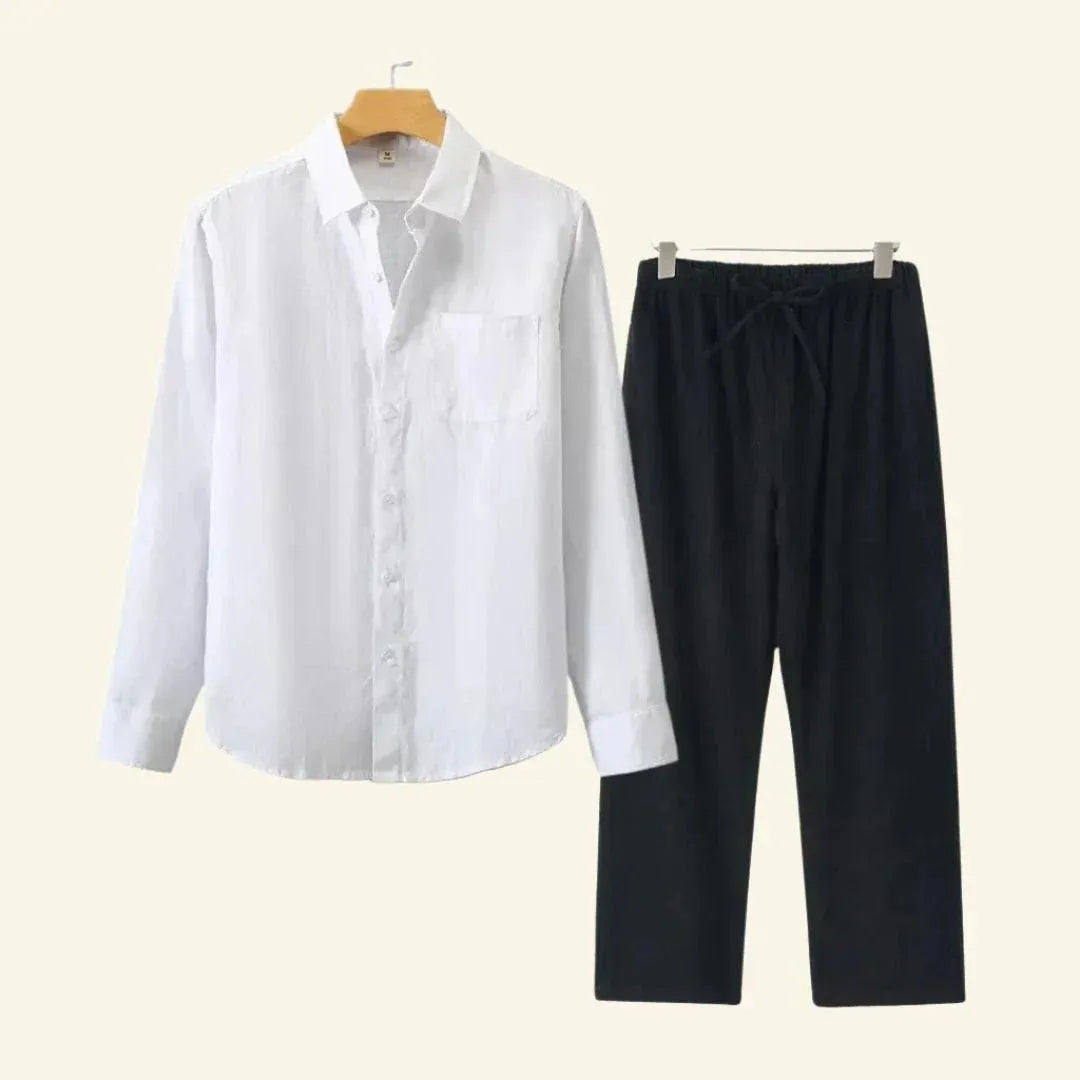 Heren Set Overhemd en Broek - Casual Pasvorm