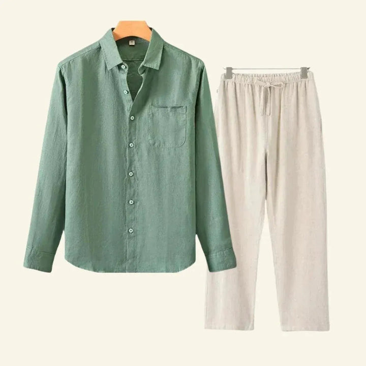 Heren Set Overhemd en Broek - Casual Pasvorm