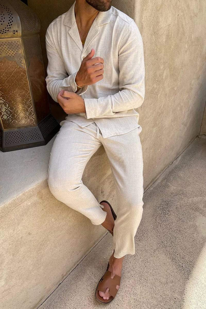 Heren Set Overhemd en Broek - Relaxte Pasvorm