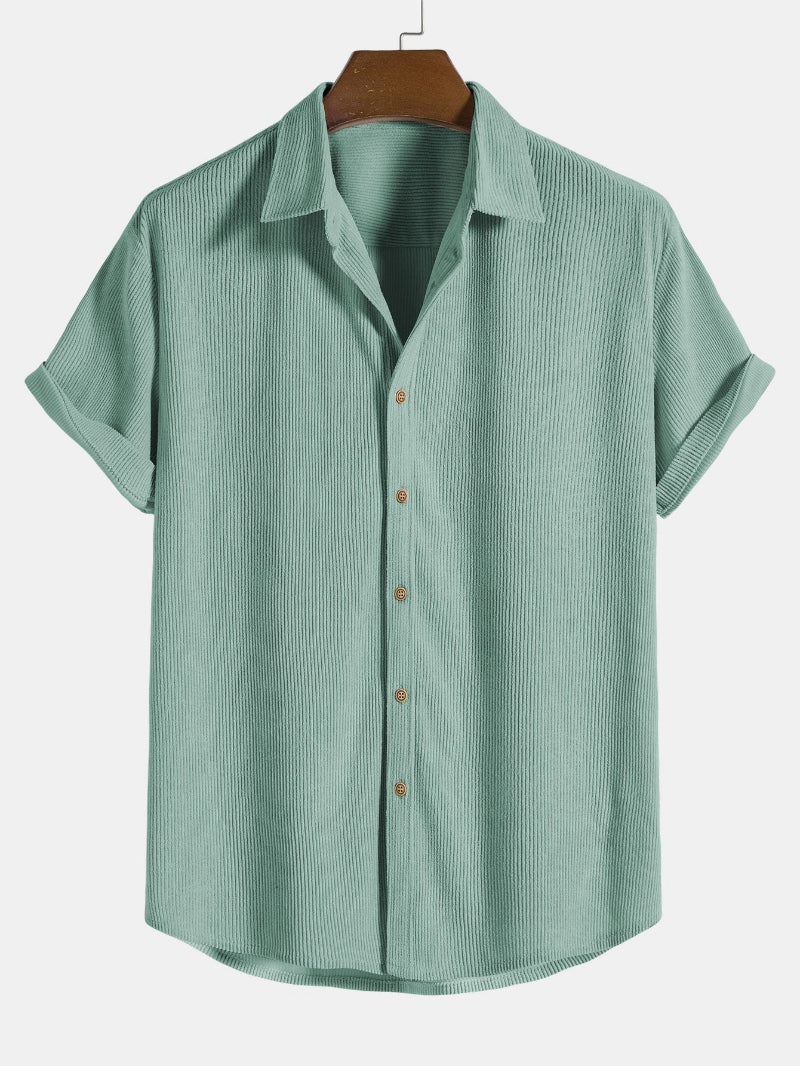 Heren Set Overhemd en Short - Casual Pasvorm
