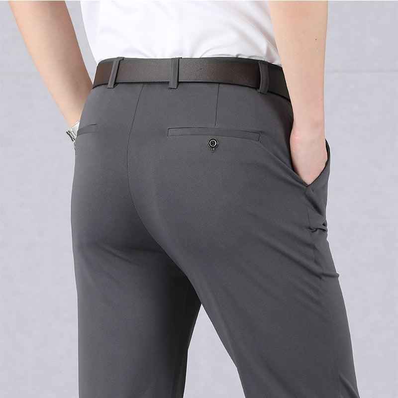 Heren Slim Fit Pantalon met Stretch Taille
