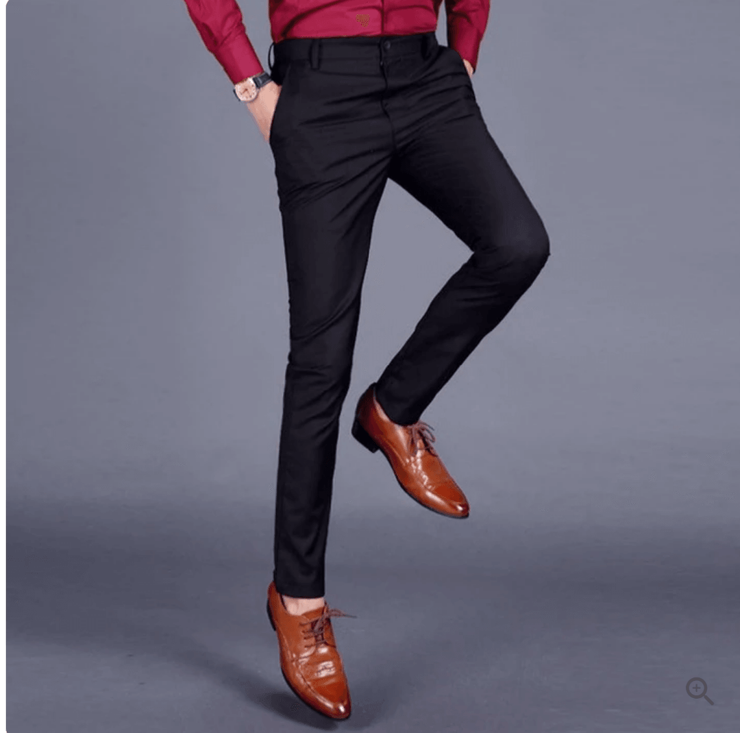 Heren Slim Fit Pantalon met Stretch Taille