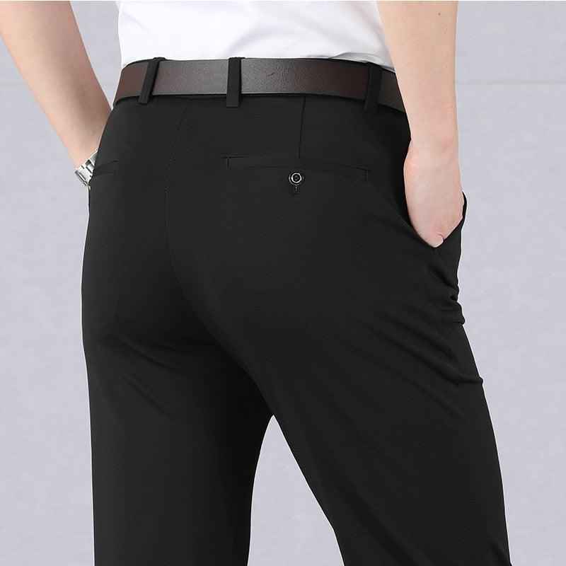 Heren Slim Fit Pantalon met Stretch Taille