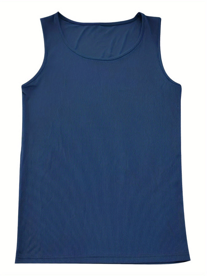 Heren Tanktop Rib Structuur met Aansluitende Pasvorm