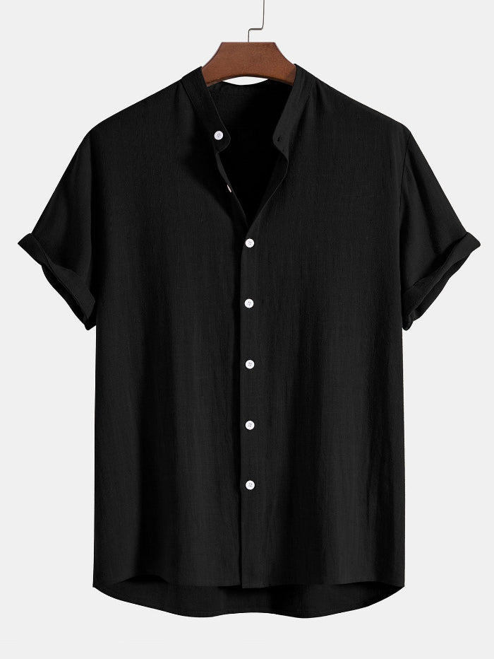 Heren Tweedelige Zomer Set - korte Mouwen Overhemd en Broek