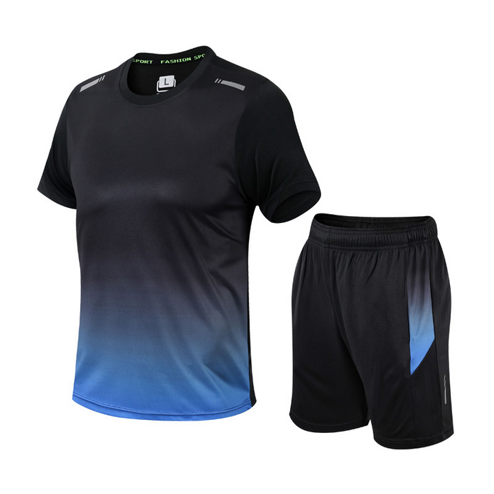 Heren Activewear Set - T-shirt met Korte Mouwen en Shorts
