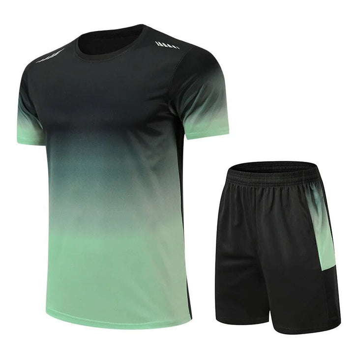 Heren Activewear Set - T-shirt met Korte Mouwen en Shorts