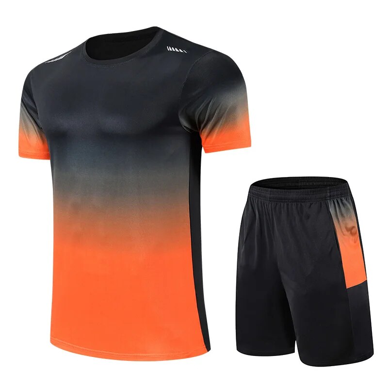 Heren Activewear Set - T-shirt met Korte Mouwen en Shorts