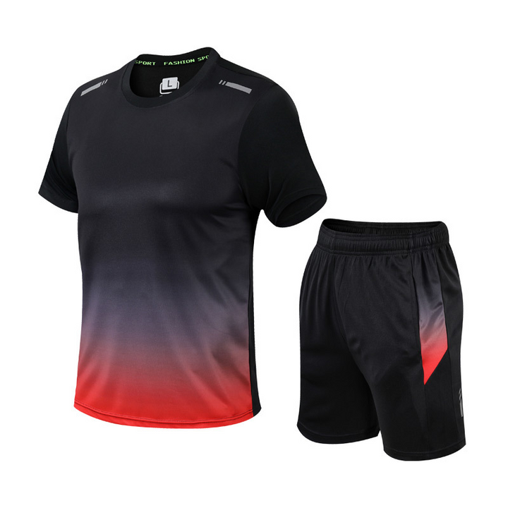Heren Activewear Set - T-shirt met Korte Mouwen en Shorts