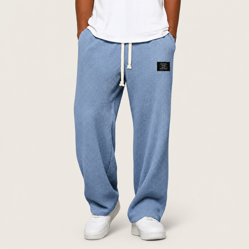 Heren Broek met Wijde Pijpen - Trekkoordtaille Baggy Pasvorm