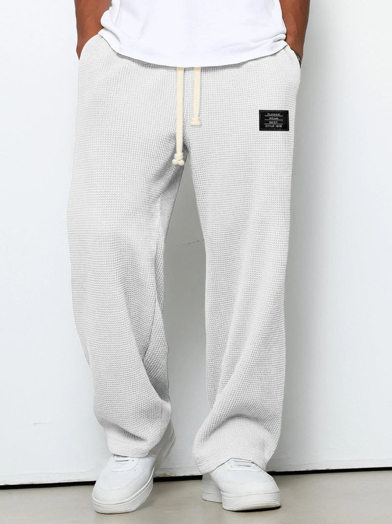 Heren Broek met Wijde Pijpen - Trekkoordtaille Baggy Pasvorm