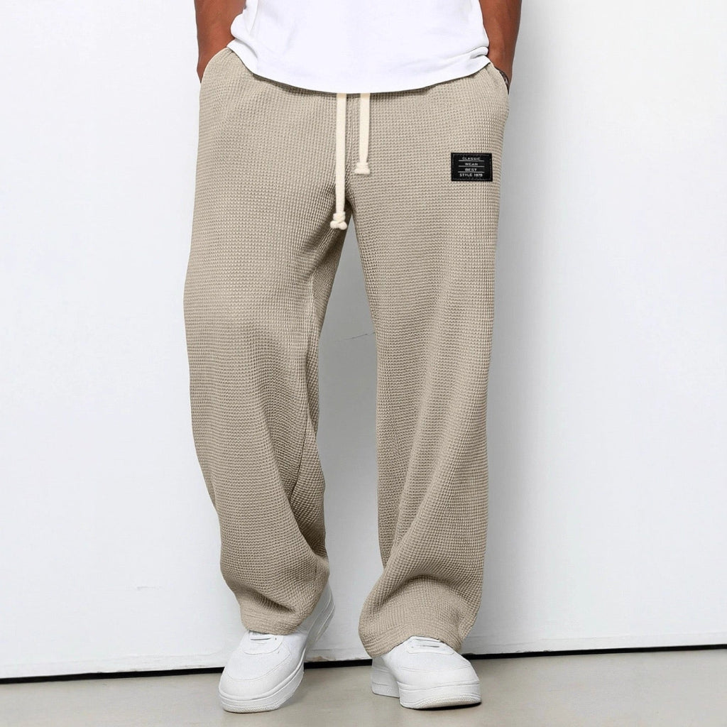 Heren Broek met Wijde Pijpen - Trekkoordtaille Baggy Pasvorm