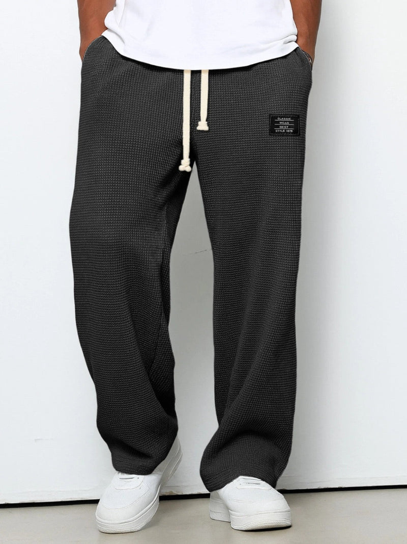 Heren Broek met Wijde Pijpen - Trekkoordtaille Baggy Pasvorm