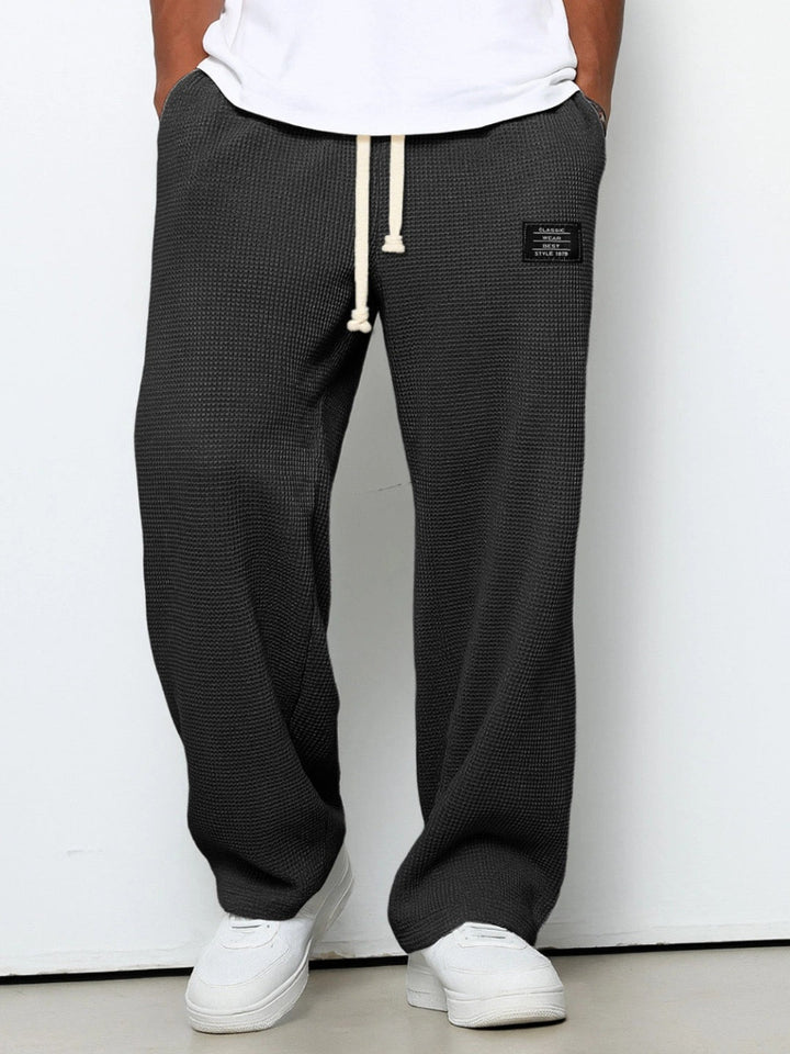 Heren Broek met Wijde Pijpen - Trekkoordtaille Baggy Pasvorm