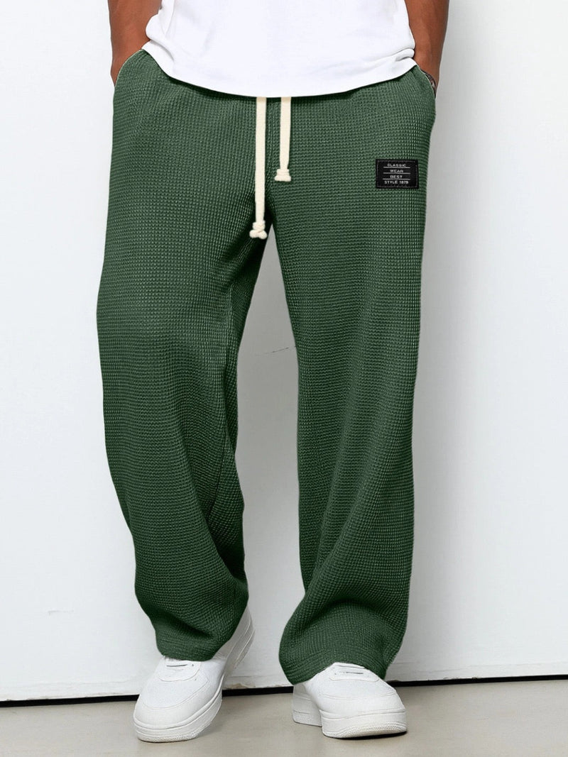 Heren Broek met Wijde Pijpen - Trekkoordtaille Baggy Pasvorm