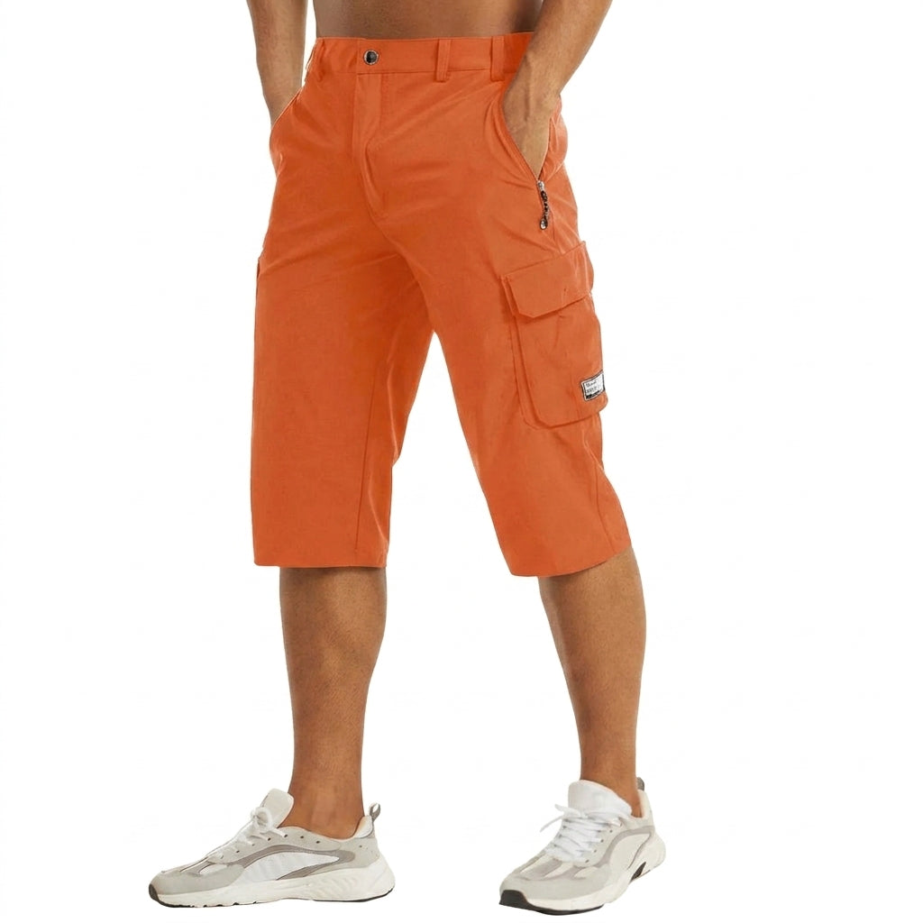 Heren Cargo Capri Shorts - Lengte Tot Onder de Knie