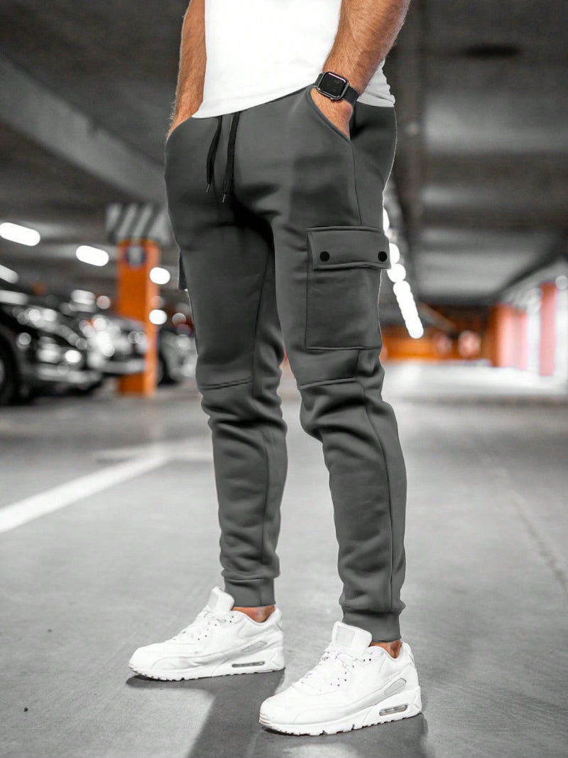 Heren Cargo Joggers - Trekkoord in de Taille en Geribde Boorden