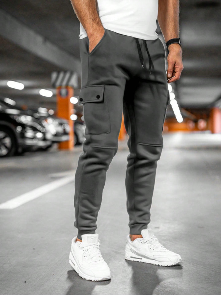Heren Cargo Joggers - Trekkoord in de Taille en Geribde Boorden