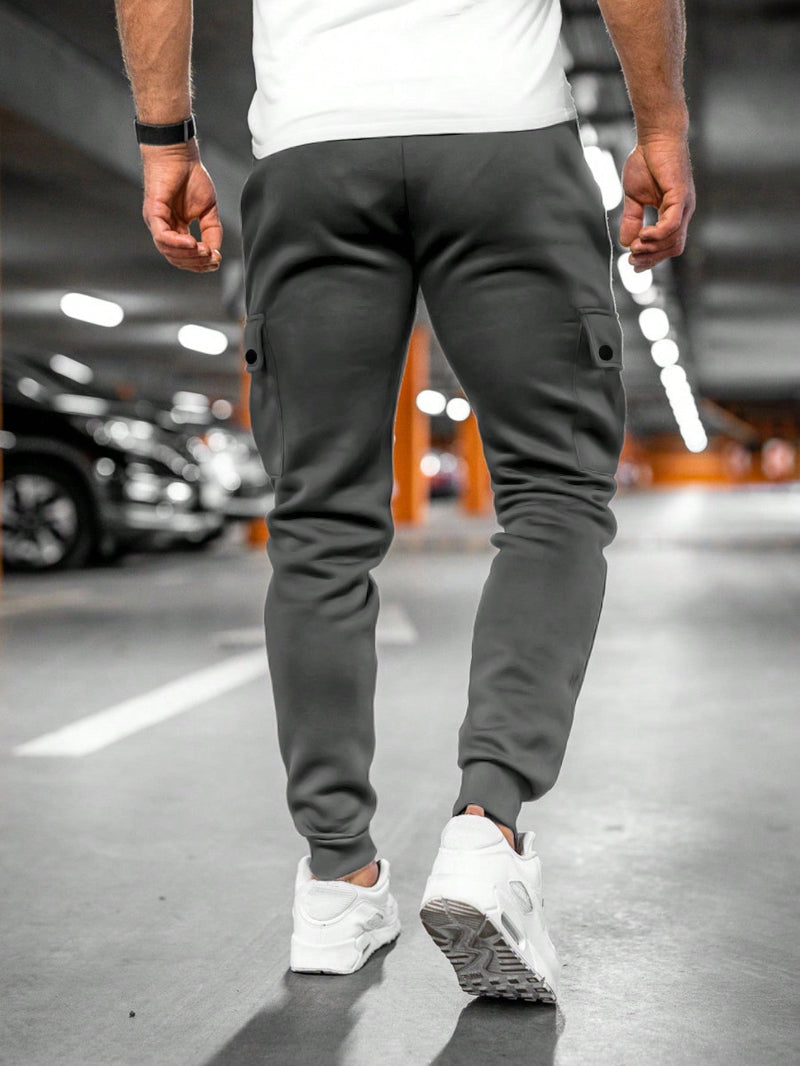 Heren Cargo Joggers - Trekkoord in de Taille en Geribde Boorden