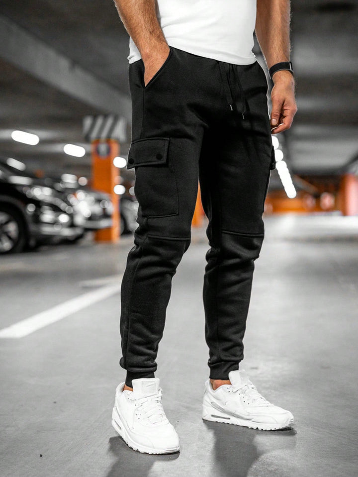 Heren Cargo Joggers - Trekkoord in de Taille en Geribde Boorden