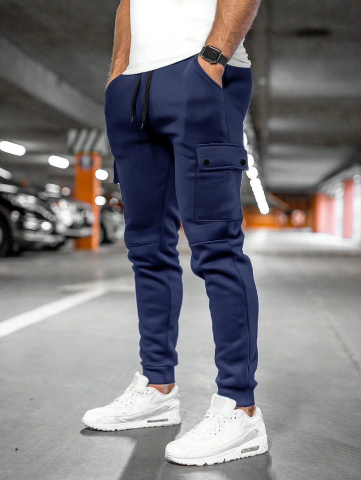 Heren Cargo Joggers - Trekkoord in de Taille en Geribde Boorden