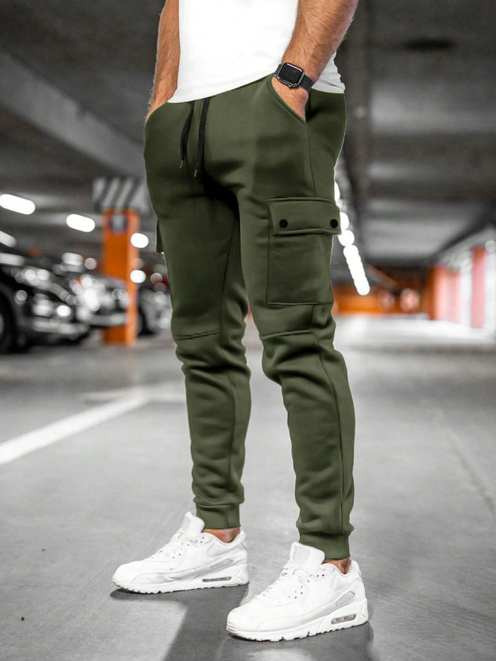 Heren Cargo Joggers - Trekkoord in de Taille en Geribde Boorden