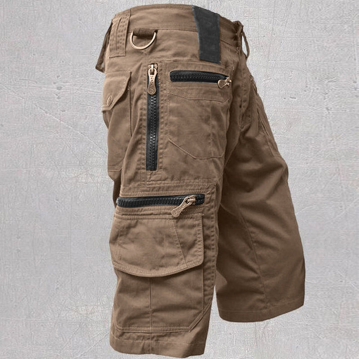Heren Cargo Shorts - Meerdere Zakken met Ritsdetails Tot de Knie
