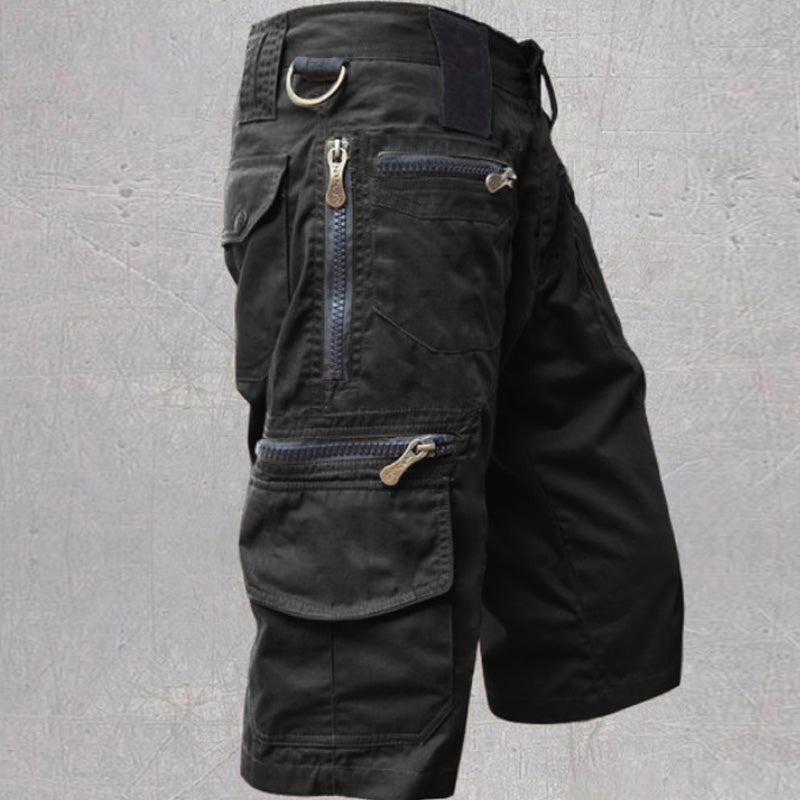 Heren Cargo Shorts - Meerdere Zakken met Ritsdetails Tot de Knie