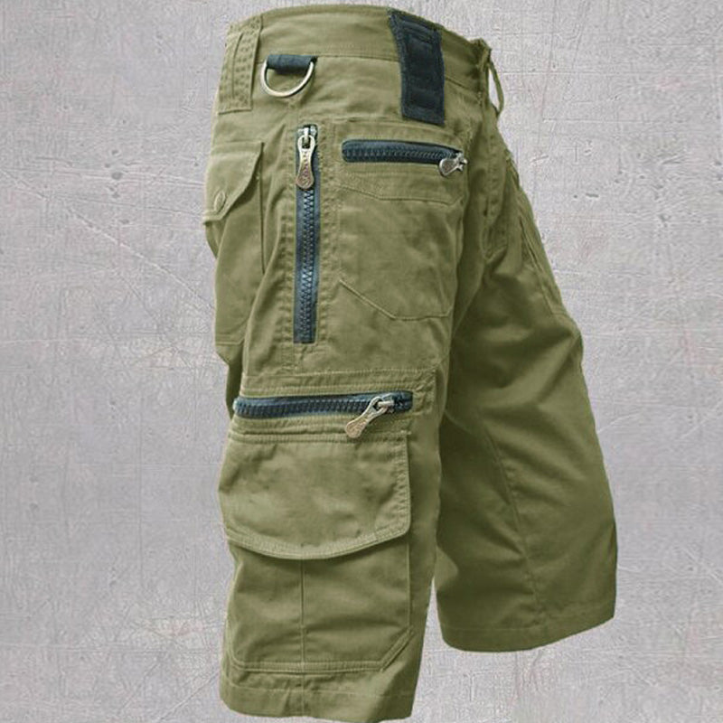 Heren Cargo Shorts - Meerdere Zakken met Ritsdetails Tot de Knie