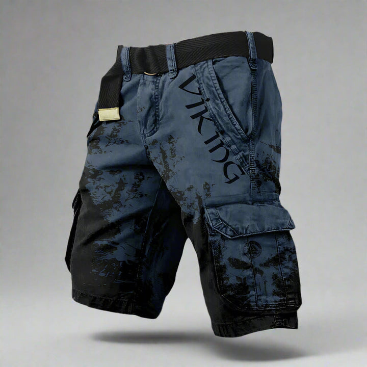 Heren Cargo Shorts - Viking Grafische Print