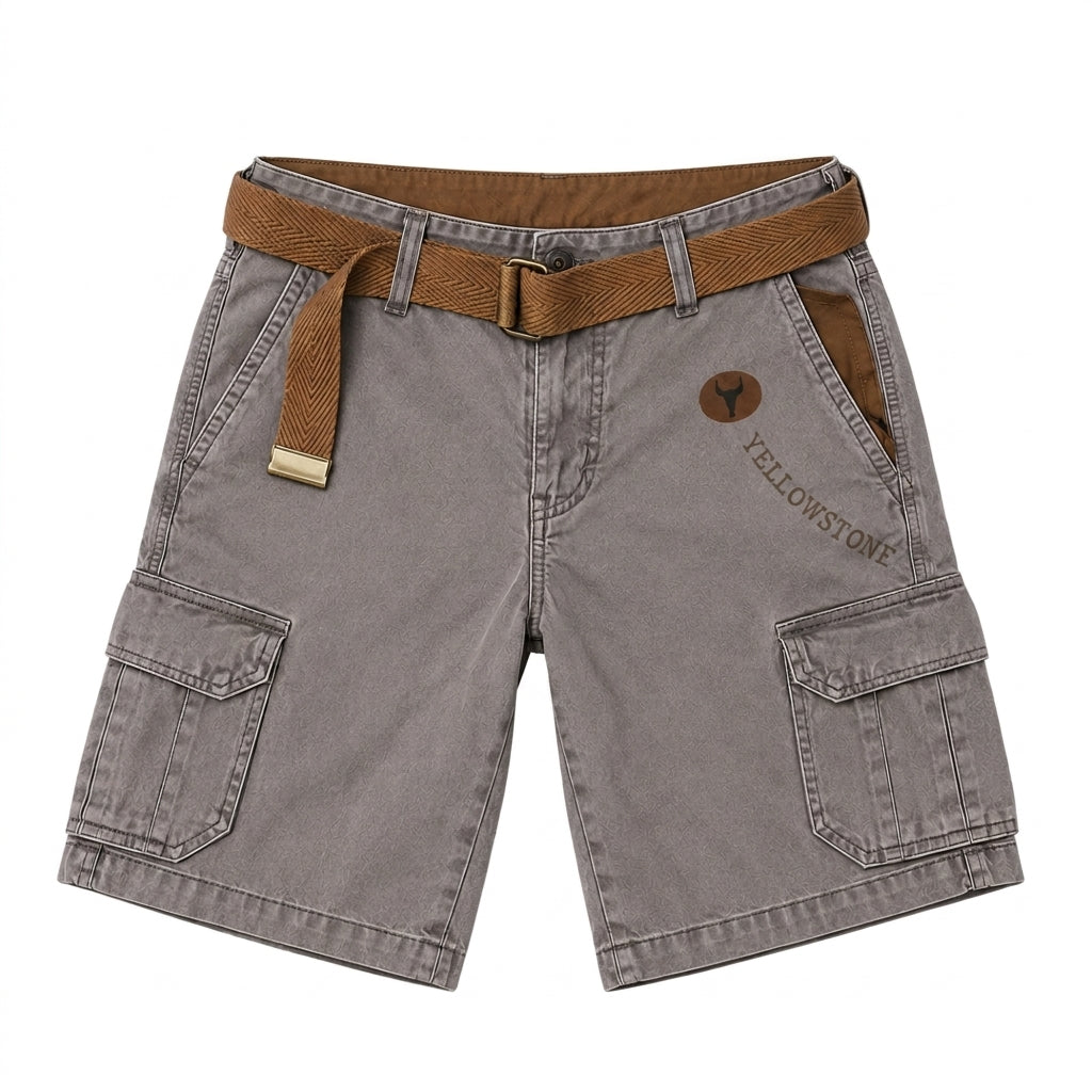 Heren Cargoshort - Klepzakken en Bedrukte Grafische Print