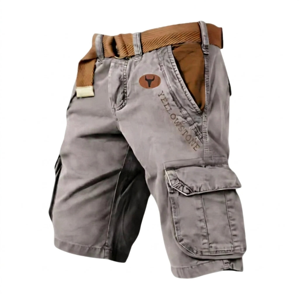 Heren Cargoshort - Klepzakken en Bedrukte Grafische Print