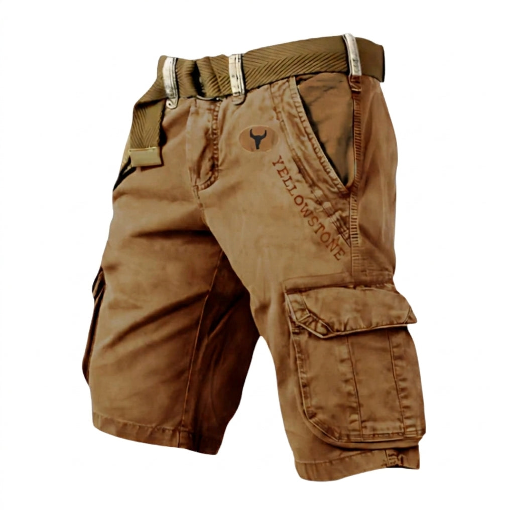Heren Cargoshort - Klepzakken en Bedrukte Grafische Print