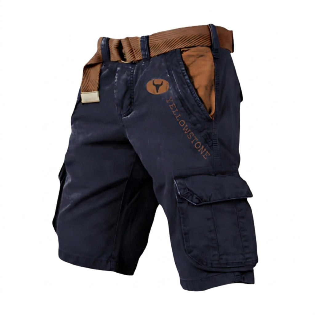 Heren Cargoshort - Klepzakken en Bedrukte Grafische Print